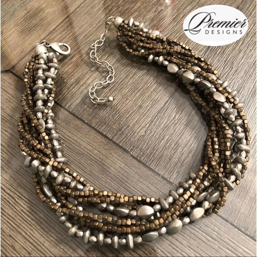 9 Strand Antiqued Matte Silver Brass WEAR IT NOW